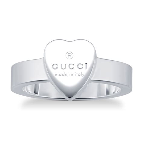 gold gucci ring heart|Gucci trademark silver heart ring.